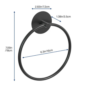 Nickel Brushed Bathroom Towel Ring - SUS304 Stainless Steel Bathroom Towel Rack, Susswiff Adhesive Wall Mounted Hand Towels Holder, Towel Hanger for Bathroom Organizer, Kitchen Storage