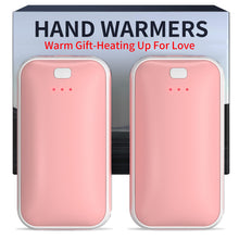 Load image into Gallery viewer, Hand Warmers Rechargeable, 2 Pack Electric Hand Warmer, Reusable Portable Pocket Heater USB Handwarmers, Gifts for Men, Women, Indoor, Outdoor, Hiking, Skiing, Camping, Hunting Accessories