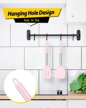 Load image into Gallery viewer, Pack of 2 Silicone Solid Turner, Non Stick Slotted Kitchen Spatulas, High Heat Resistant BPA Free Cooking Utensils, Ideal Cookware for Fish, Eggs, Pancakes(Black)