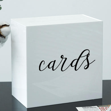 JupDec White Wedding Card Box Reception with Slot, 10