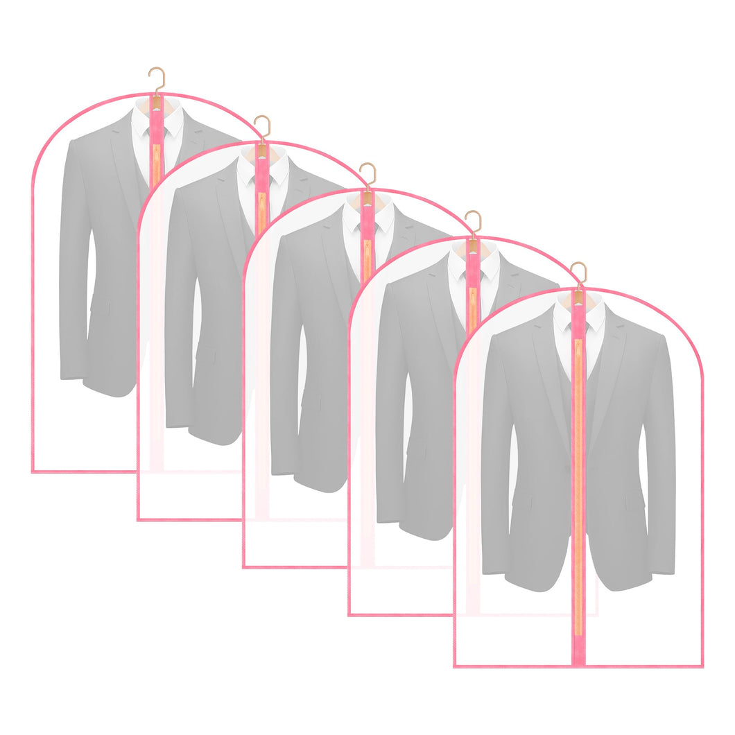 Garment Bags Cover for Hanging Clothes Gowns, 23.6’’×39.1’’,5 Pack Black
