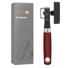 Load image into Gallery viewer, Beneno Can Opener, Manual Side Safe Cut Can Opener Smooth Edge with Durable Sharp Blade, Effort-Saving Knob &amp; Comfortable Non-slip Handle, Brown