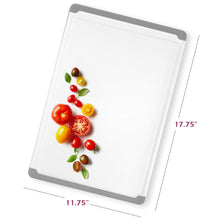 Load image into Gallery viewer, Large Cutting Boards for Kitchen - 18 x 12 Inch Plastic Dishwasher Safe Cutting Board with Deep Juice Groove - Non-Slip, Durable Carving Board for Vegetables, Fruits and Meats