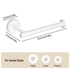 Toilet Paper Holder Wall Mount Bathroom Paper Roll Holder Tissue Handle Stainless Steel for Farmhouse Kitchen Matte Black