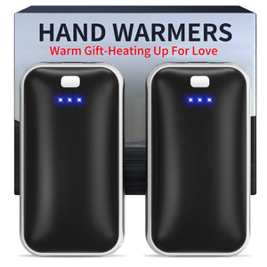 Hand Warmers Rechargeable, 2 Pack Electric Hand Warmer, Reusable Portable Pocket Heater USB Handwarmers, Gifts for Men, Women, Indoor, Outdoor, Hiking, Skiing, Camping, Hunting Accessories