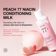Load image into Gallery viewer, ANUA Peach Niacin Conditioning Lotion, Face Moisturizer with Vitamin B12, Ceramide, Panthenol, Hyaluronic Acid, Lightweight, Korean Skin Care for Glass Skin (150ml, 5.07 fl.oz.)