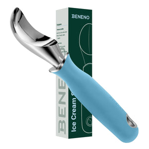 Beneno Heavy Duty Ice Cream Scoop - Upgraded Anti-Fracture Design, Comfortable Grip Long Handle, Effortless Scooping & Dishwasher Safe, Black