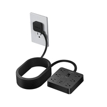 Load image into Gallery viewer, Black Surge Protector Power Strip, TESSAN Flat Plug Extension Cord 5 FT with 6 Outlets 3 USB Charger (1 USB C), 1700J Protection Multiple Outlets Charging Station for Home, Office, College Dorm Room