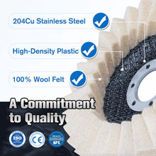 Load image into Gallery viewer, Wool Felt Flap Polishing Disc, 2025 New Wool Polishing Wheel Disc Buffing Pad, Premium Felt Polishing Pads for Metal, Marble Stone, Furniture Car Wax (4.5IN, 2)