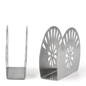 Napkin Holder Set of 2 - Stainless Steel Napkin Holders for Tables Modern Serviette Holder Tissue Dispenser Perfect for Outdoor Events (Silver-1)