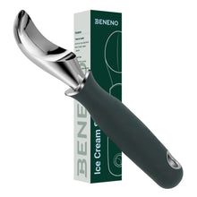 Load image into Gallery viewer, Beneno Heavy Duty Ice Cream Scoop - Upgraded Anti-Fracture Design, Comfortable Grip Long Handle, Effortless Scooping &amp; Dishwasher Safe, Black