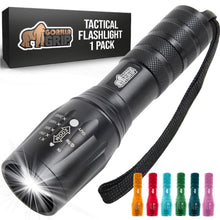 Load image into Gallery viewer, Powerful LED Tactical Flashlight, 750 FT High Lumens 5 Adjustable Modes, Water Resistant, Ultra Bright Zoom Flashlights, Small Mini Flash Light, Camping, Night Dog Walking, Turquoise