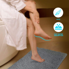 Load image into Gallery viewer, Secura Bathroom Rugs, 47 x 28 Inches, Extra Soft &amp; Thick, Absorbent Water Bath Mat, Machine Washable Non-Slip Bath Mats for Bathroom, Shower, and Tub, Home Decor Accessories (Gray)