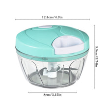 Load image into Gallery viewer, Manual Food Chopper Vegetable Cutter, Hand String Vegetable Chopper Onions Cutter for Vegetable Fruits Nuts BPA Free Food Safe Material, 550ml Gray