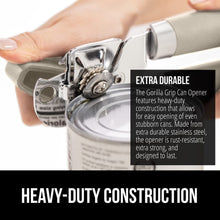 Load image into Gallery viewer, Heavy Duty Stainless Steel Smooth Edge Manual Can Opener and Bottle Openers, Soft Ergonomic Handle, Oversized Handheld Easy Turn Knob, Multifunctional Kitchen Tool, Black