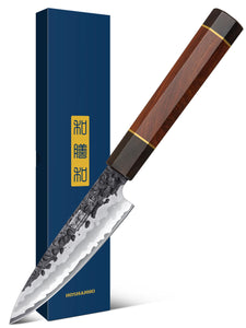 9 Inch Kiritsuke Chef Knife, Japanese Hand Forged 9 Layers 10Cr15CoMoV High Carbon Steel Kitchen Knife, Professional Chef's Knife with Ergonomic Rosewood Handle