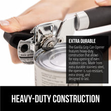 Load image into Gallery viewer, Heavy Duty Stainless Steel Smooth Edge Manual Can Opener and Bottle Openers, Soft Ergonomic Handle, Oversized Handheld Easy Turn Knob, Multifunctional Kitchen Tool, Black