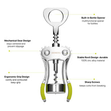 Load image into Gallery viewer, Beneno Wine Opener, Zinc Alloy Premium Wing Corkscrew with Multifunctional Bottles Opener, Sharp Wine Corkscrew with Ergonomic Non-Slip Wing Handle, Upgrade