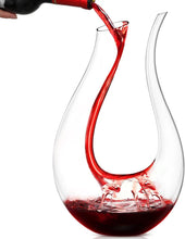 Load image into Gallery viewer, Wine Decanter,Red Wine Carafe,Wine Aerator,100% Hand Blown Lead-free Crystal Glass,Wine Decanters and Carafes,Wine Gift with Luxury Packaging,Wine Accessories (1500ML)