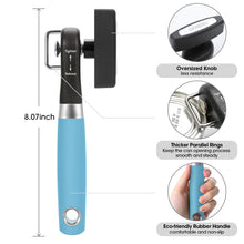 Load image into Gallery viewer, Beneno Can Opener, Manual Side Safe Cut Can Opener Smooth Edge with Durable Sharp Blade, Effort-Saving Knob &amp; Comfortable Non-slip Handle, Brown