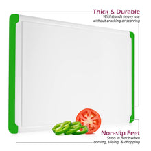 Load image into Gallery viewer, Large Cutting Boards for Kitchen - 18 x 12 Inch Plastic Dishwasher Safe Cutting Board with Deep Juice Groove - Non-Slip, Durable Carving Board for Vegetables, Fruits and Meats