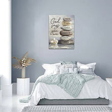 Load image into Gallery viewer, Farmhouse Bathroom Decor Wall Art Zen Stone Bathroom Pictures for Wall