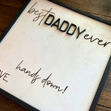 Load image into Gallery viewer, DIY Handprint Wooden Plaque Kit, Personalized Fingerprint Craft for Fa