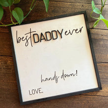Load image into Gallery viewer, DIY Handprint Wooden Plaque Kit, Personalized Fingerprint Craft for Fa