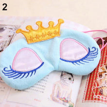 Load image into Gallery viewer, SPRING PARK Soft Plush Sleeping Mask Sleep Eye Mask Cartoon Princess C