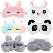 Load image into Gallery viewer, 6PCS Sleep Mask Cute Cartoon Eye Mask for Girls Kids Women Eye Covers