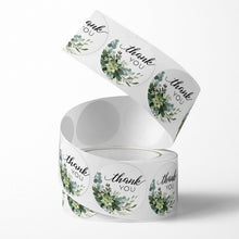 Load image into Gallery viewer, Thank You Stickers - Green Leaf Elegant Designs for Gifts, Packaging,