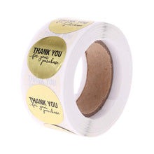 Load image into Gallery viewer, JZROCKER 500 Pieces/Roll Thank You for Your Purchase Stickers Round Gr