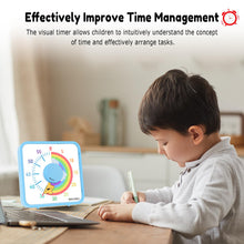 Load image into Gallery viewer, Secura 60-Minute Visual Countdown Timer, 7.5-Inch Oversize Classroom Visual Timer for Kids and Adults, Durable Mechanical Kitchen Timer Clock with Magnetic Backing (Blue)