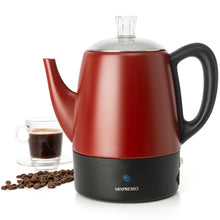 Load image into Gallery viewer, Mixpresso Small Percolator Coffee Pot Electric 4 Cup, Stainless Steel Coffee Maker, Coffee Percolator Electric With Keep Warm Function, 4 Cups Stainless Steel Perculator With Basket
