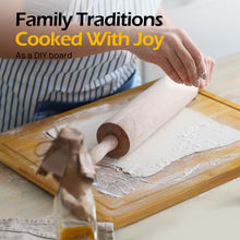 Load image into Gallery viewer, Bamboo Cutting Board, Durable Wood Cutting Boards for Kitchen with Deep Juice Grooves &amp; Built-in Handles, Ideal Charcuterie &amp; Chopping for Meat, Vegetables and Fruits Ideal Kitchen Gifts