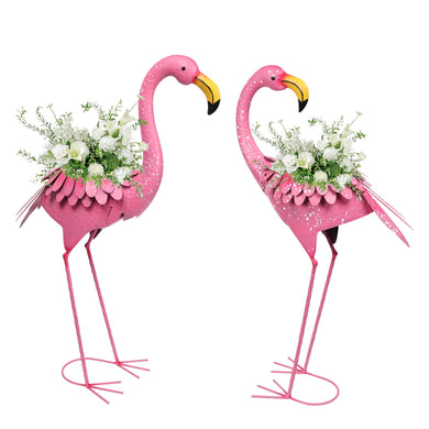 WONDER GARDEN Blue Heron Statue-Garden Statues for Outside - 2 Pack Crane Sculptures Statue, Metal Birds Yard Art for Pond, Patio, Outdoor, Porch Decor