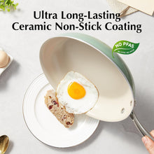 Load image into Gallery viewer, Redchef Ceramic Pots and Pans Set Non Stick, Nonstick Kitchen Cookware Sets, Non Toxic Pots and Pans Set Non Stick, PFAS PFOA &amp; PTFE Free, Nonstick Frying Pans Set, Ceramic Pan Skillet, RV Cookware