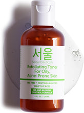 Load image into Gallery viewer, SeoulCeuticals Korean Toner for Oily Acne Prone Skin – Korean Skin Care Tea Tree Toner for Face – Facial Toner Centella Asiatica, Salicylic Acid. 4 FL OZ