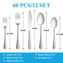 Load image into Gallery viewer, MUTNITT 30 Pcs Silverware Set Service for 6,Premium Stainless Steel Flatware Set,Mirror Polished Cutlery Utensil Sets,Durable Kitchen Eating Tableware Sets,Include Fork Knife Spoon,Dishwasher Safe