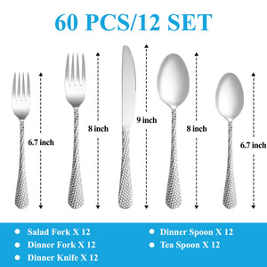 MUTNITT 30 Pcs Silverware Set Service for 6,Premium Stainless Steel Flatware Set,Mirror Polished Cutlery Utensil Sets,Durable Kitchen Eating Tableware Sets,Include Fork Knife Spoon,Dishwasher Safe