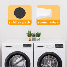 Load image into Gallery viewer, SpaceAid Washer Dryer Countertop, Laundry Wood Shelf Topper with Edge, 54&quot; Width x 27.5&quot; Depth Cover Guard Organizer for Washer and Dryer Laundry Hamper Counter Storage Organization (Black)