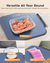 Load image into Gallery viewer, Electric Warming Tray - Full Surface Heating,Rollable &amp; Portable,Premium Silicone Nano-Material,3 Temperature Settings,Auto Shut-Off -Versatile Food Warmer for Pizza, Meals, and More