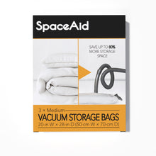 Load image into Gallery viewer, SpaceAid Jumbo Vacuum Storage Bags, Space Saver Sealer Compression Bags for Comforters, Blankets, Pillows, Bedding, Clothes (X-Large 3 Pack)
