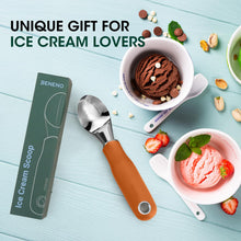 Load image into Gallery viewer, Beneno Heavy Duty Ice Cream Scoop - Upgraded Anti-Fracture Design, Comfortable Grip Long Handle, Effortless Scooping &amp; Dishwasher Safe, Black
