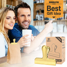Load image into Gallery viewer, Pack of 8 Bag Clips, Stainless Steel and Heavy Duty Metal Bag Clip,Tightly Seals Chip, Coffee, Bread or Cereal Bags to Keep Food Fresh, for Home, Kitchen, Office, Pantry, Camping (Rainbow)