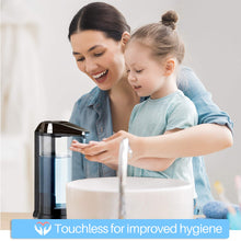 Load image into Gallery viewer, Secura 17oz Automatic Liquid Soap Dispenser, Touchless Battery Operated Hand Soap Dispenser with Adjustable Soap Dispensing Volume Control Dial, Personal Care Dispenser for Household Use (Chrome)