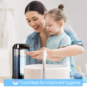Secura 17oz Automatic Liquid Soap Dispenser, Touchless Battery Operated Hand Soap Dispenser with Adjustable Soap Dispensing Volume Control Dial, Personal Care Dispenser for Household Use (Chrome)