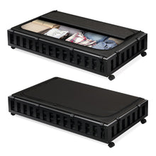 Load image into Gallery viewer, 2 Pack Bamboo Under Bed Storage with Wheels, 39”x20”x7.8” Lager Under Bed Storage Containers (Brown)