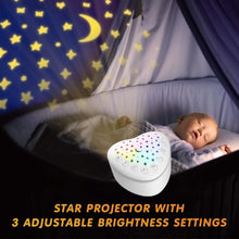 Load image into Gallery viewer, BEREST A13 White Noise Machine &amp; Baby Sleep Soother with 15 Soothing Sounds &amp; Projector Night Light Music Box, Cry Sensor, Rechargeable, Portable for Newborns, Toddlers, Attaches to Crib