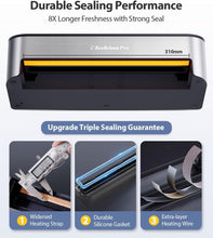 Load image into Gallery viewer, Vacuum Sealer Machine, Beelicious 85KPA Fully Automatic 8-IN-1 Food Sealer with Bags Storage, Moist Mode and Air Suction Hose | Digital Countdown | Sous Vide，Build-in Cutter